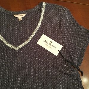 NWT Juicy Couture embellished waffle tee